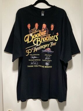 Doobie Brothers Black 50th Anniversary Tour T-Shirt